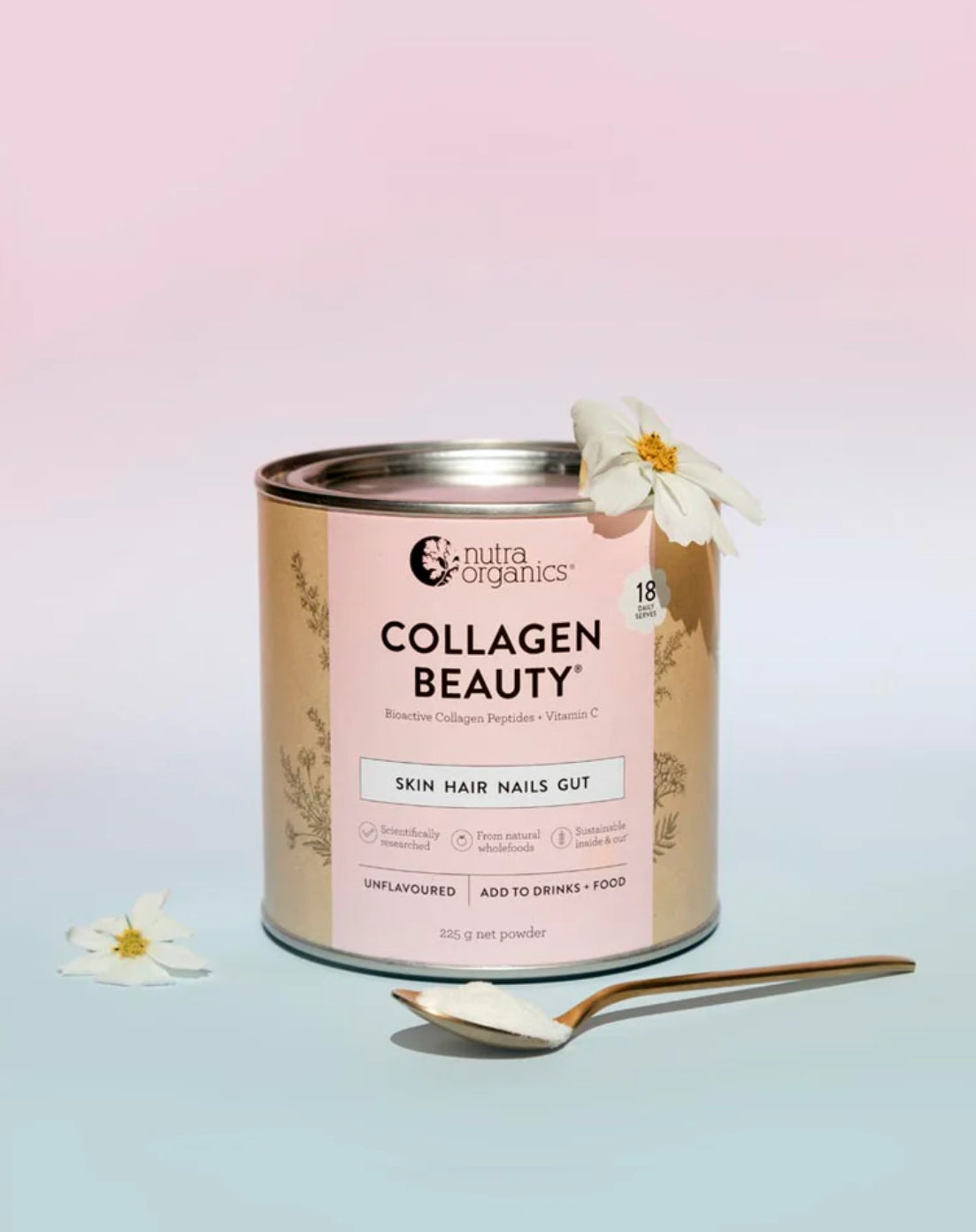 **Skin & Hair Health** Nutra Organics Award Winning Collagen