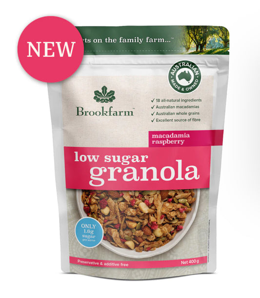 *New In Store* Brookfarm Low Sugar Macadamia & Raspberry Granola