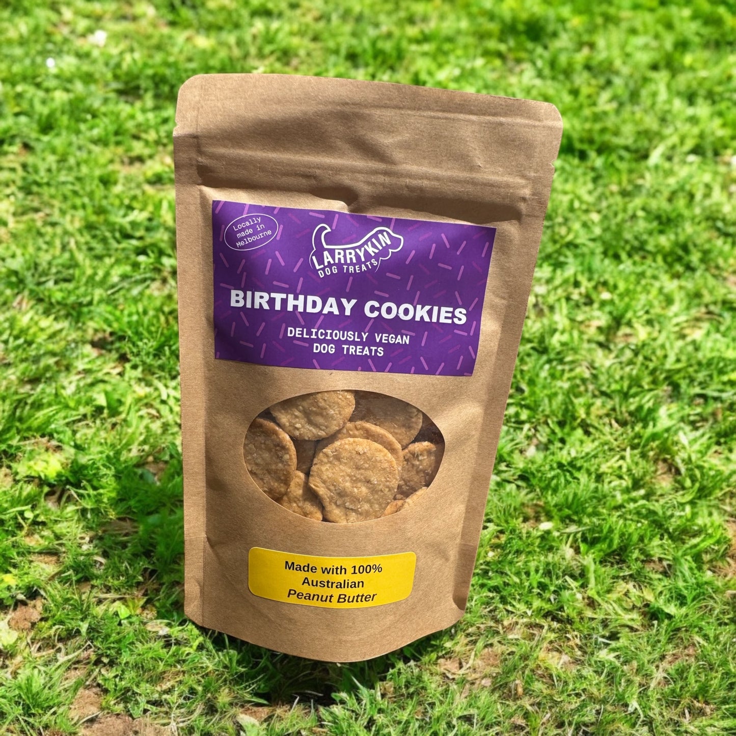 Peanut Butter Larrykin Vegan Dog Treats